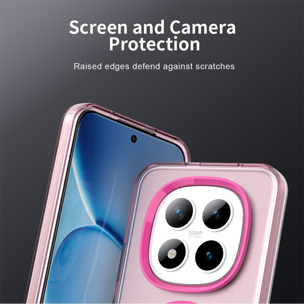 For Xiaomi Poco M8 Pro 5G / Redmi Note 15 Pro+ 5G (Global) Magnetic Case Anti Drop Hybrid Phone Back Cover - Red