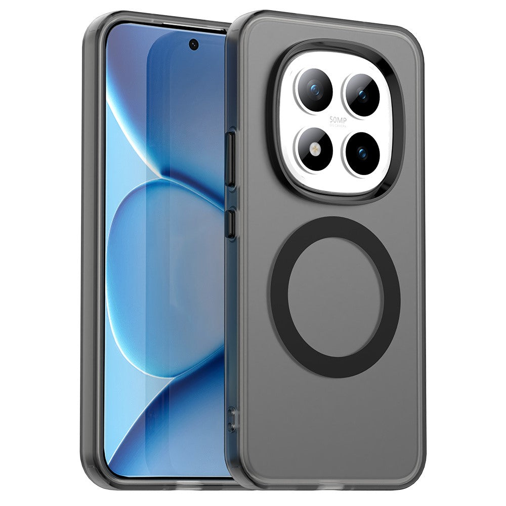 For Xiaomi Poco M8 Pro 5G / Redmi Note 15 Pro+ 5G (Global) Magnetic Case Anti Drop Hybrid Phone Back Cover - Black