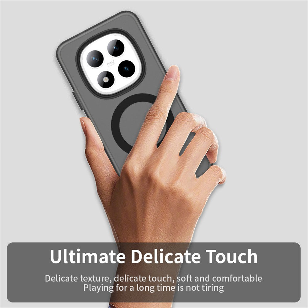 For Xiaomi Poco M8 Pro 5G / Redmi Note 15 Pro+ 5G (Global) Magnetic Case Anti Drop Hybrid Phone Back Cover - Black