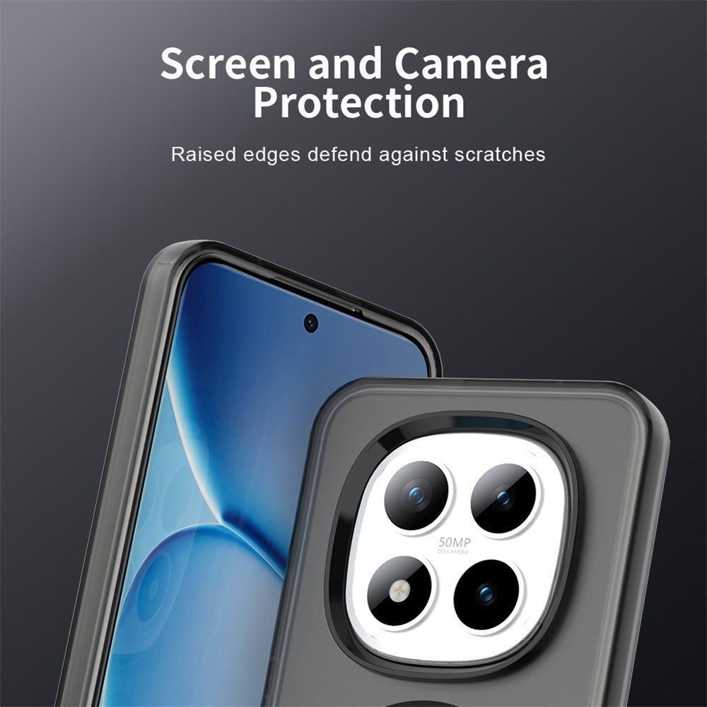 For Xiaomi Poco M8 Pro 5G / Redmi Note 15 Pro+ 5G (Global) Magnetic Case Anti Drop Hybrid Phone Back Cover - Black