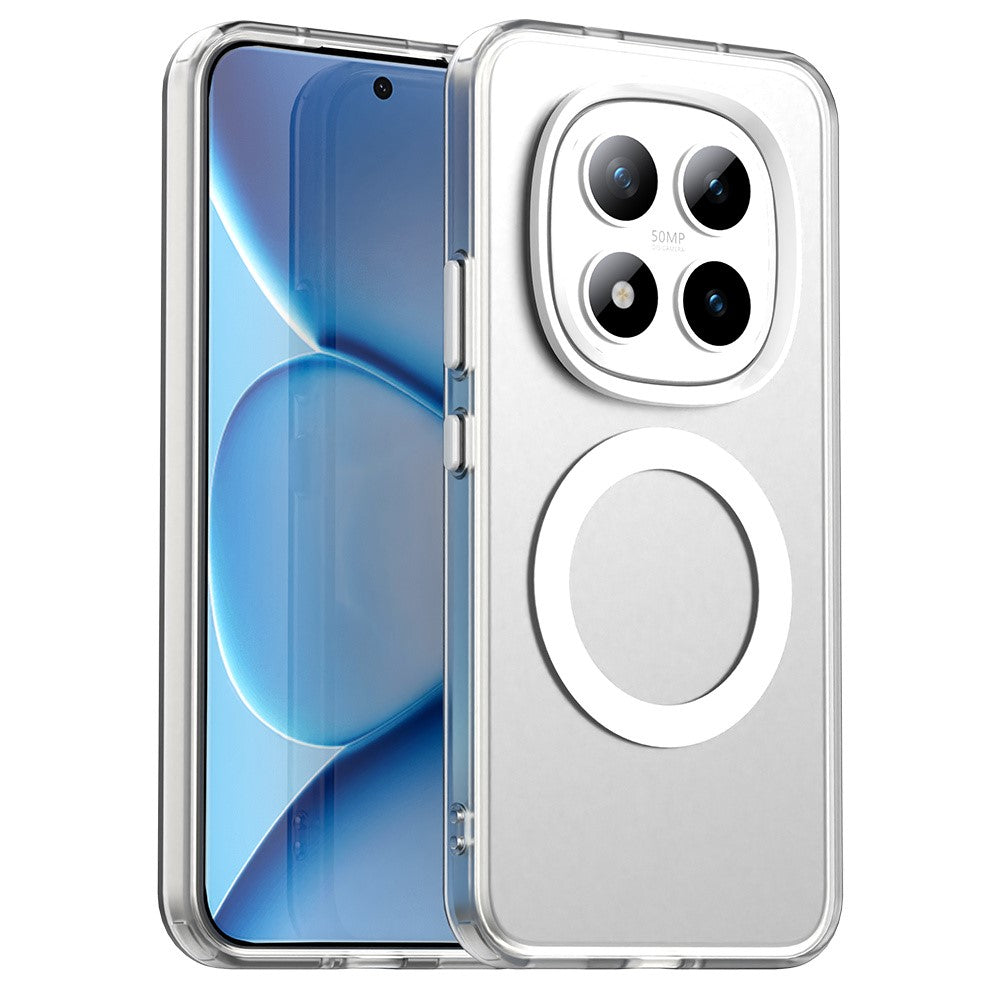 For Xiaomi Poco M8 Pro 5G / Redmi Note 15 Pro+ 5G (Global) Magnetic Case Anti Drop Hybrid Phone Back Cover - White