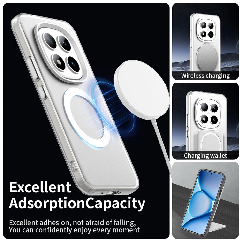 For Xiaomi Poco M8 Pro 5G / Redmi Note 15 Pro+ 5G (Global) Magnetic Case Anti Drop Hybrid Phone Back Cover - White