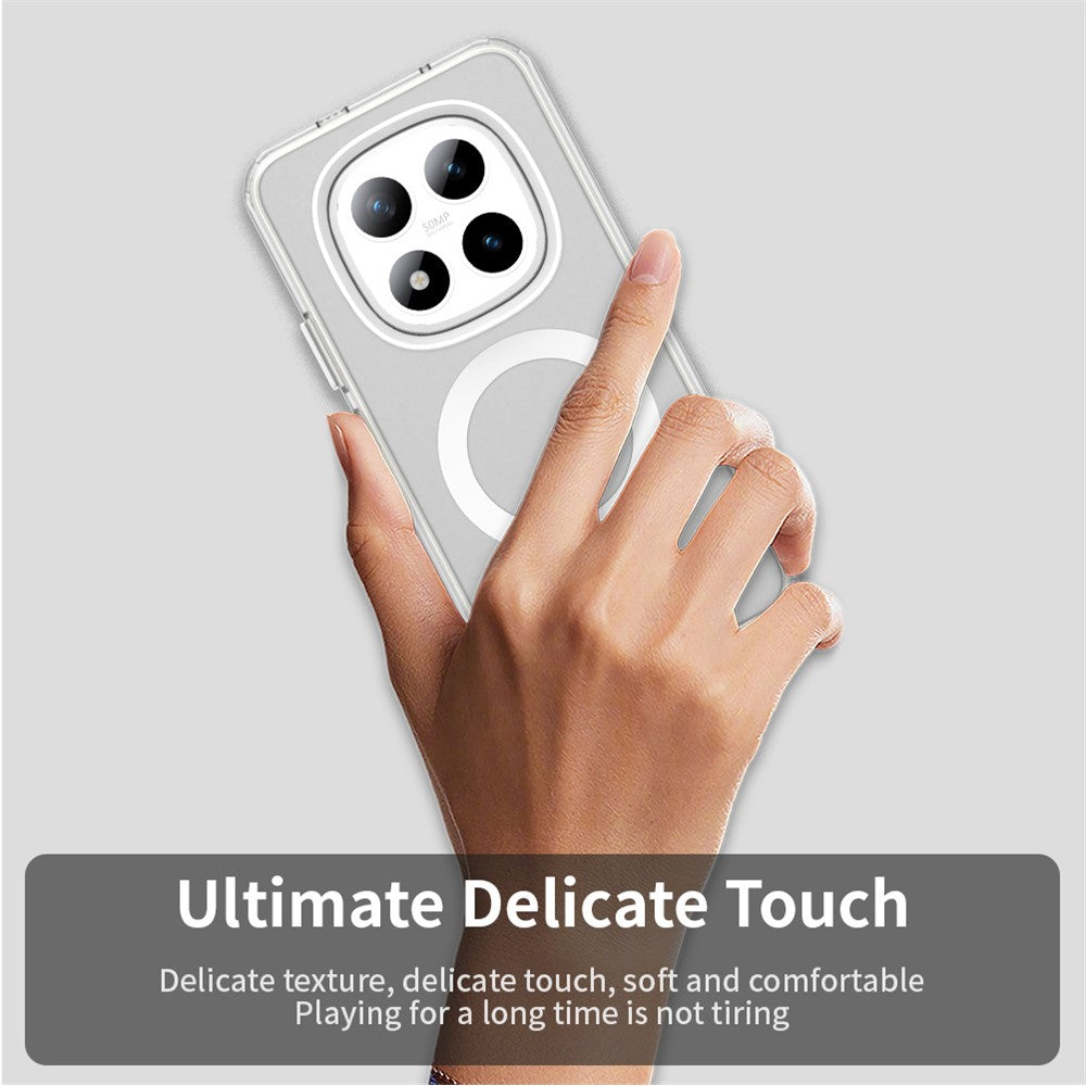 For Xiaomi Poco M8 Pro 5G / Redmi Note 15 Pro+ 5G (Global) Magnetic Case Anti Drop Hybrid Phone Back Cover - White