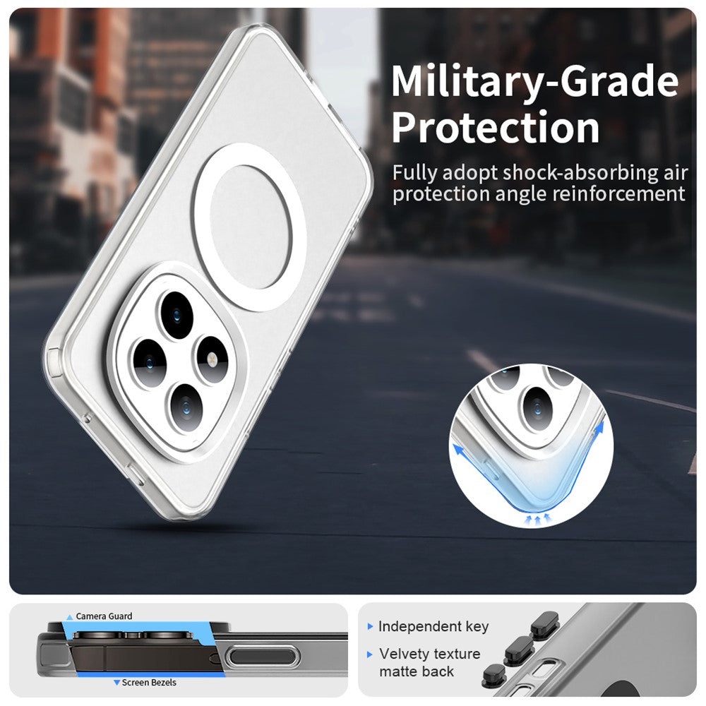 For Xiaomi Poco M8 Pro 5G / Redmi Note 15 Pro+ 5G (Global) Magnetic Case Anti Drop Hybrid Phone Back Cover - White