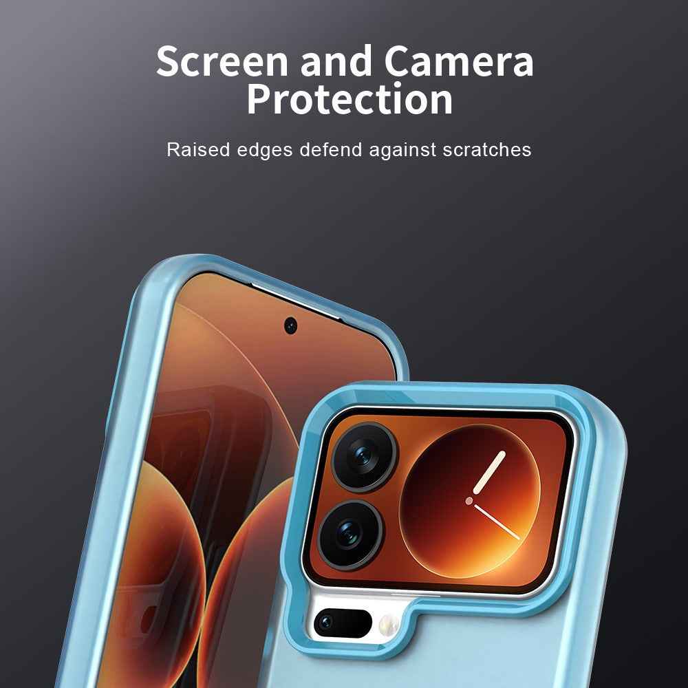 For Xiaomi 17 Pro Case PC + TPU + PET Matte Anti-Drop Phone Back Cover - Blue