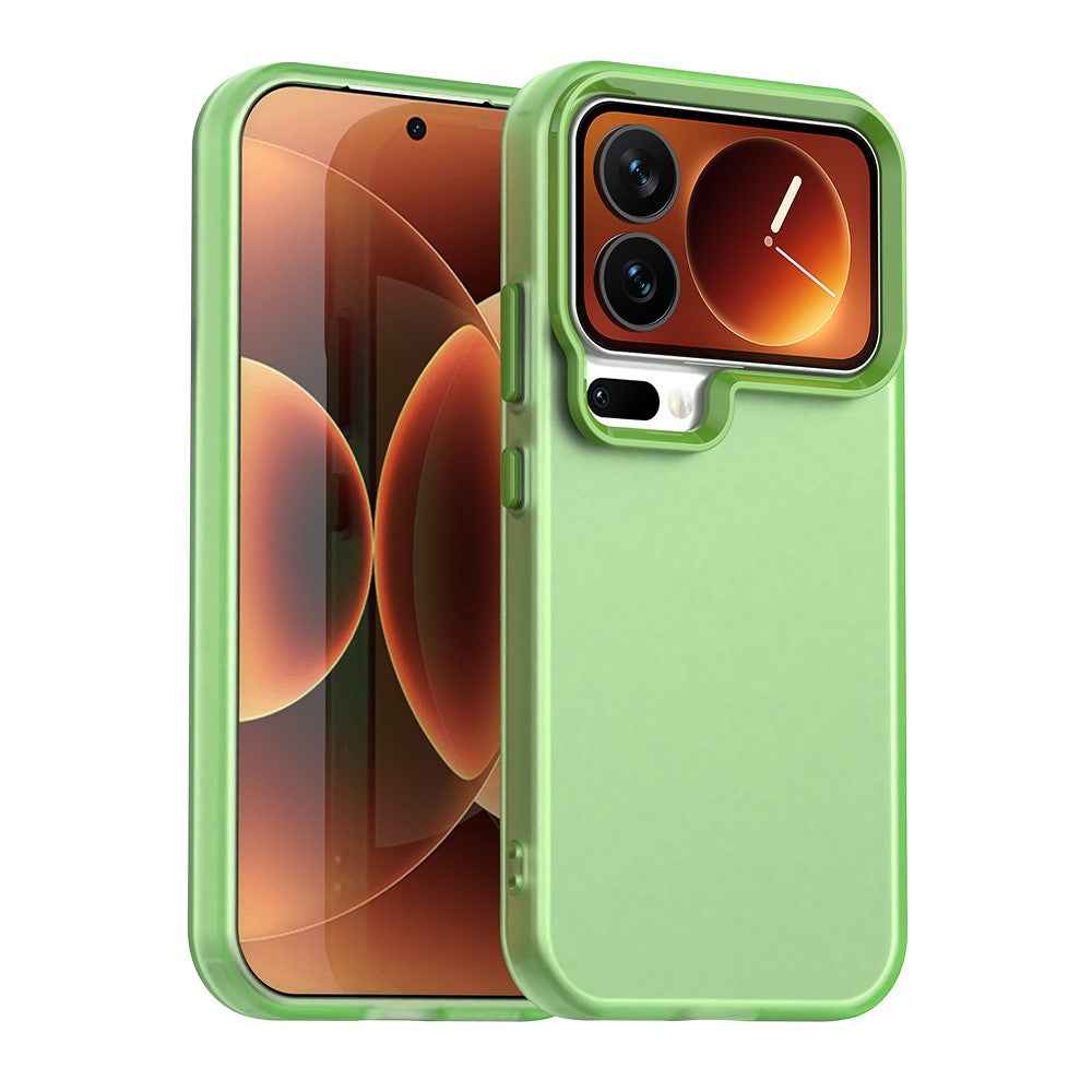 For Xiaomi 17 Pro Case PC + TPU + PET Matte Anti-Drop Phone Back Cover - Green