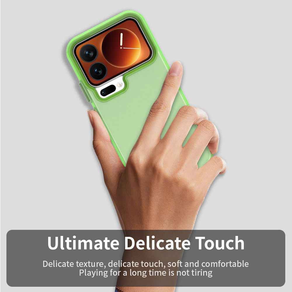 For Xiaomi 17 Pro Case PC + TPU + PET Matte Anti-Drop Phone Back Cover - Green