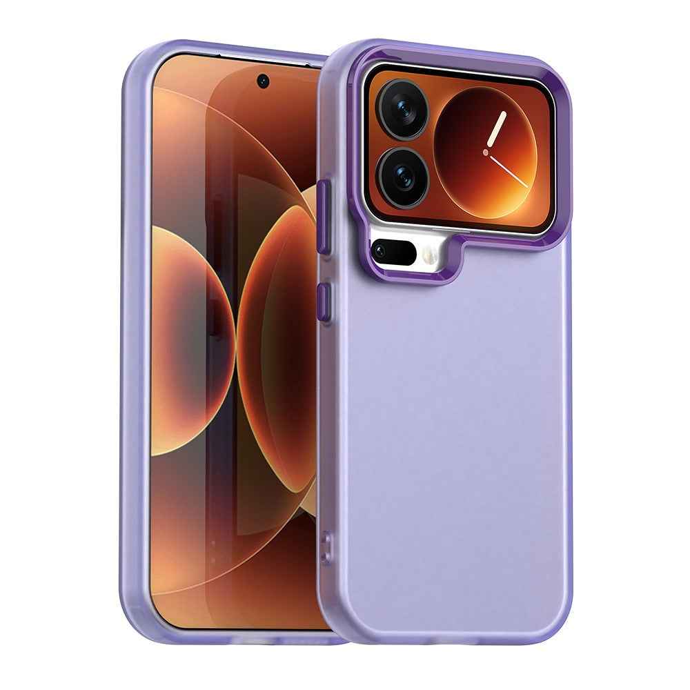 For Xiaomi 17 Pro Case PC + TPU + PET Matte Anti-Drop Phone Back Cover - Purple