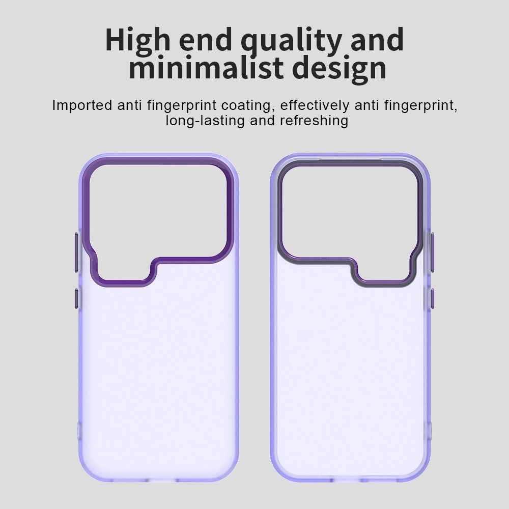 For Xiaomi 17 Pro Case PC + TPU + PET Matte Anti-Drop Phone Back Cover - Purple
