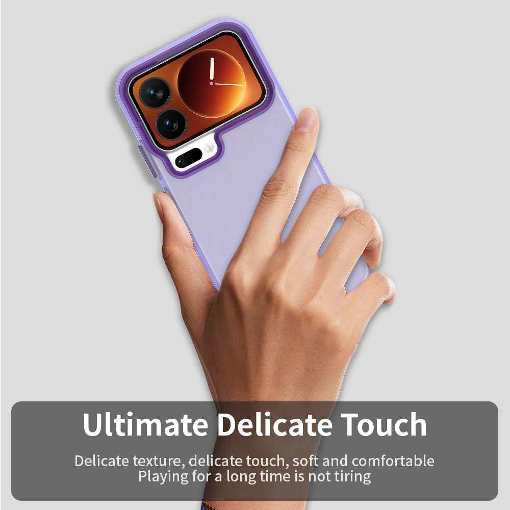 For Xiaomi 17 Pro Case PC + TPU + PET Matte Anti-Drop Phone Back Cover - Purple