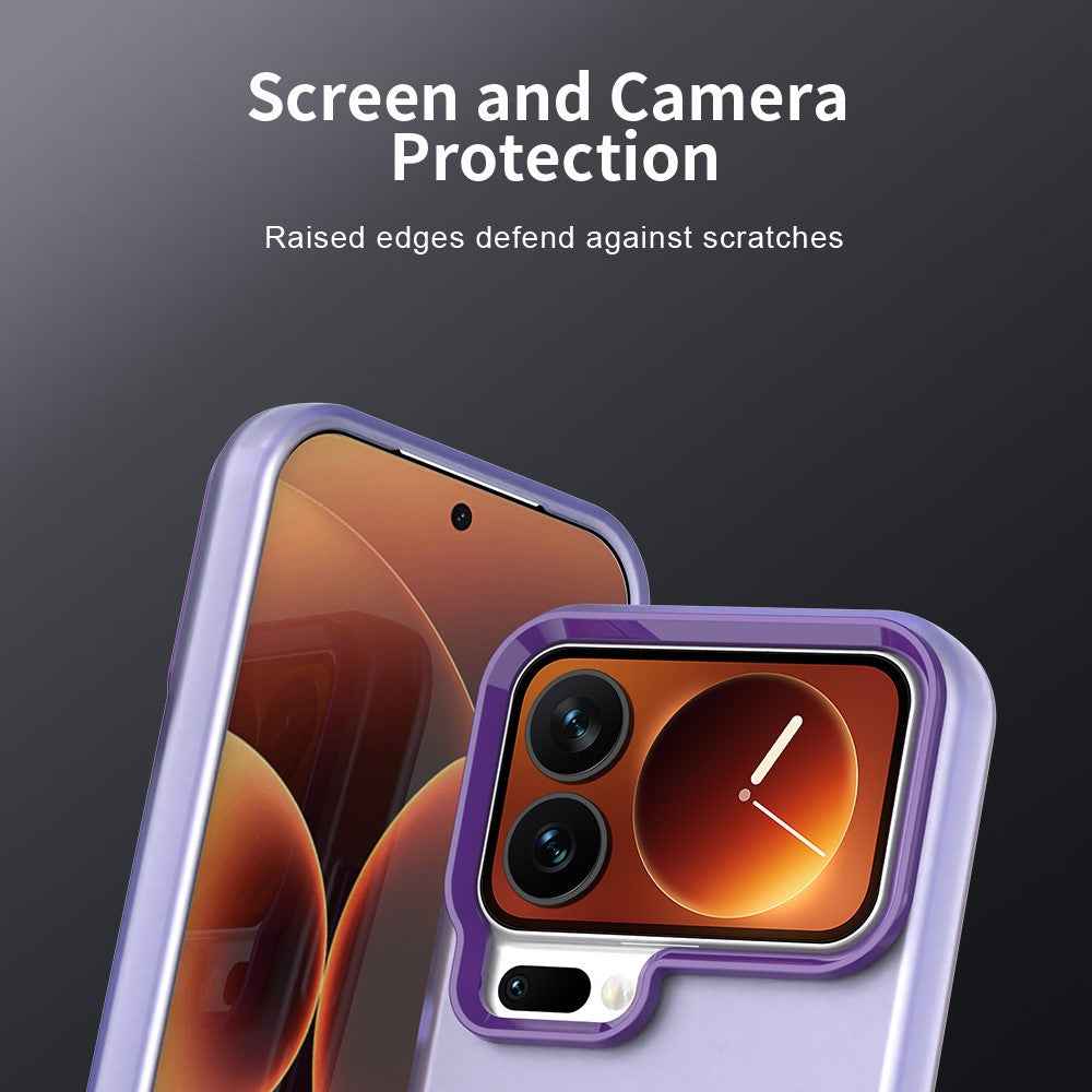 For Xiaomi 17 Pro Case PC + TPU + PET Matte Anti-Drop Phone Back Cover - Purple