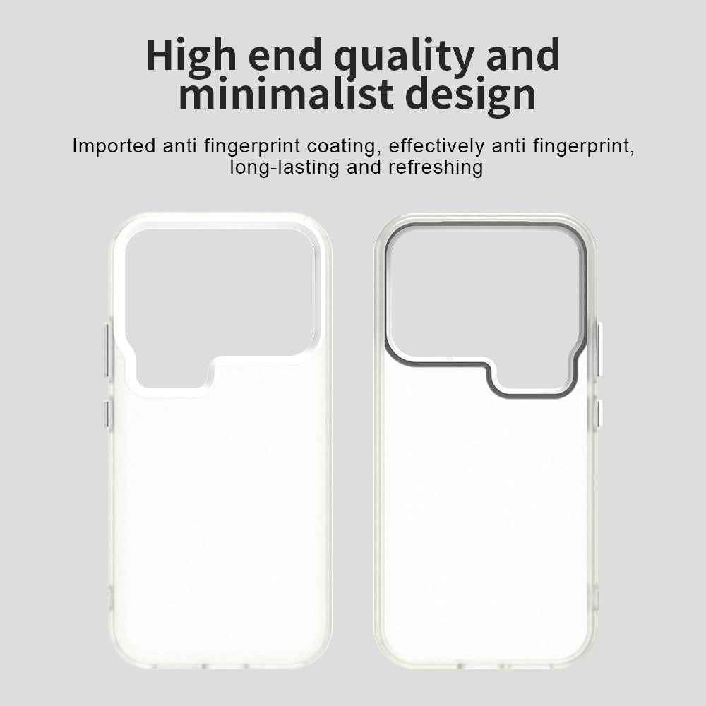 For Xiaomi 17 Pro Case PC + TPU + PET Matte Anti-Drop Phone Back Cover - White