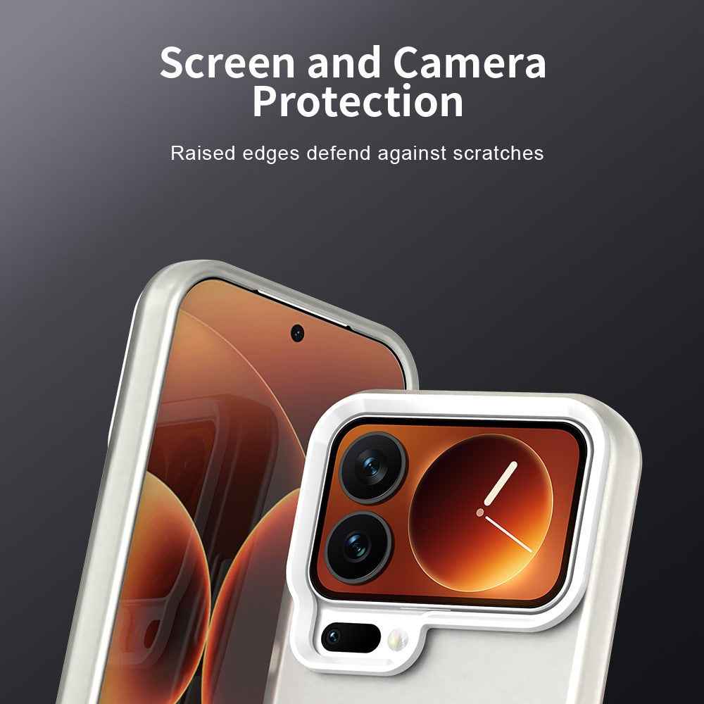 For Xiaomi 17 Pro Case PC + TPU + PET Matte Anti-Drop Phone Back Cover - White