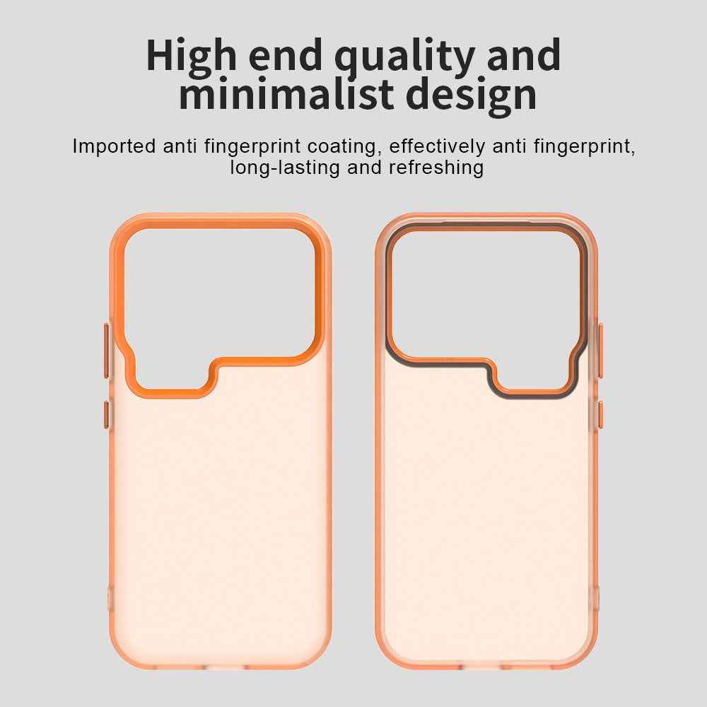For Xiaomi 17 Pro Case PC + TPU + PET Matte Anti-Drop Phone Back Cover - Orange