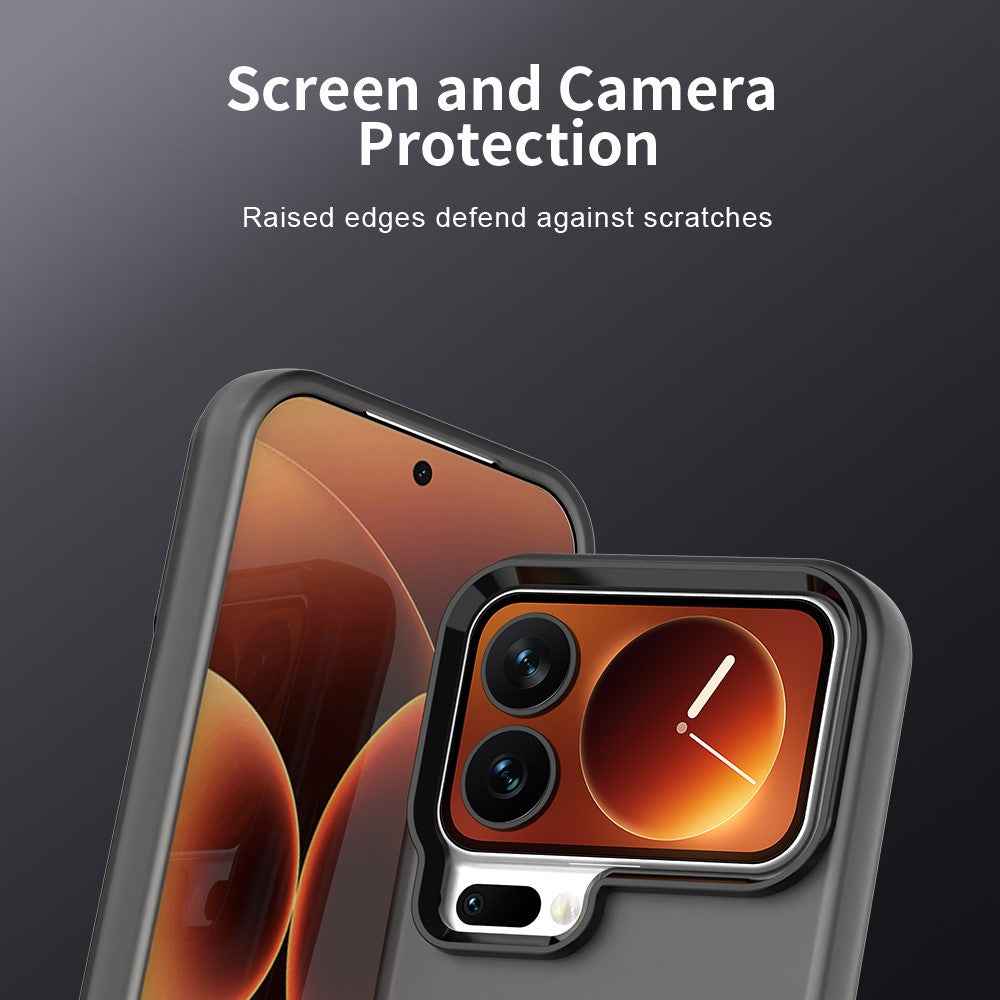 For Xiaomi 17 Pro Case PC + TPU + PET Matte Anti-Drop Phone Back Cover - Black