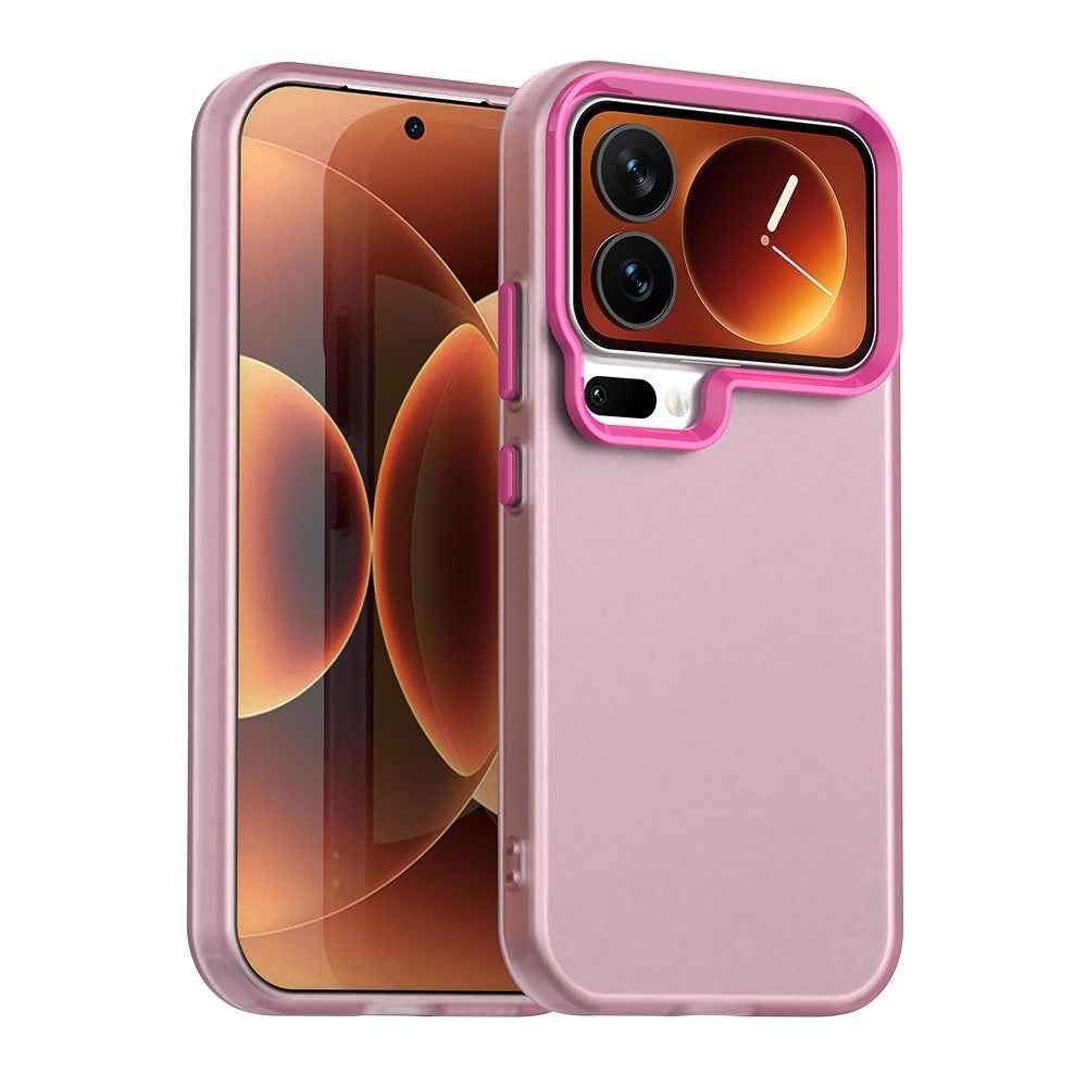 For Xiaomi 17 Pro Case PC + TPU + PET Matte Anti-Drop Phone Back Cover - Red