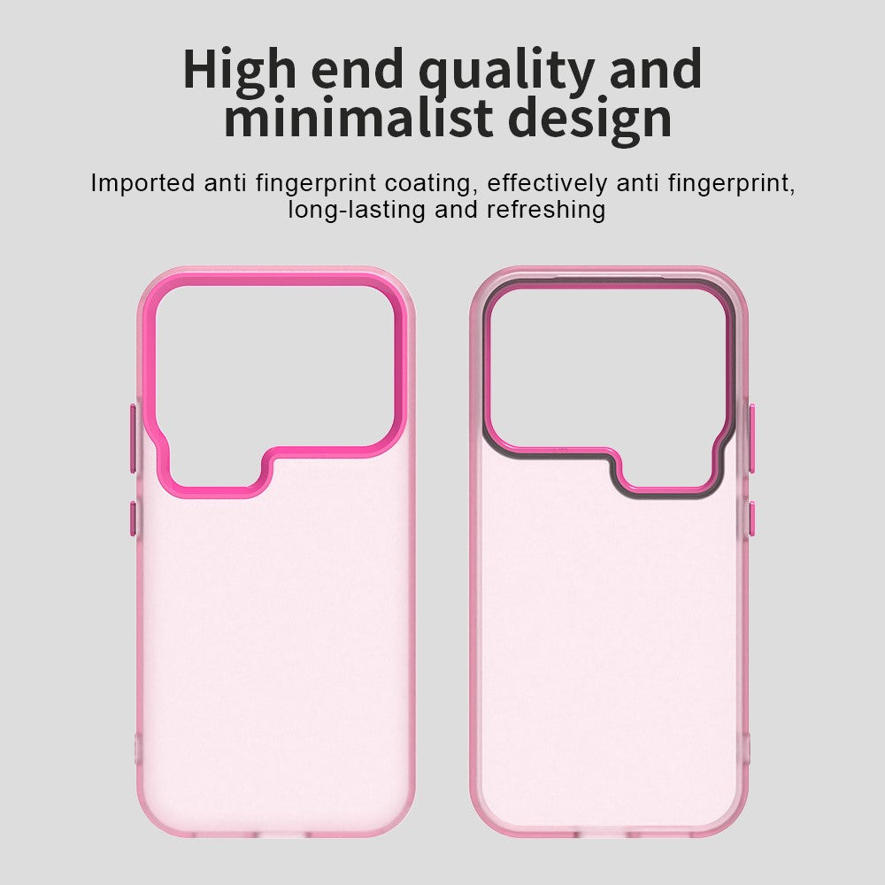 For Xiaomi 17 Pro Max Case PC + TPU + PET Matte Anti-Drop Phone Back Cover - Red