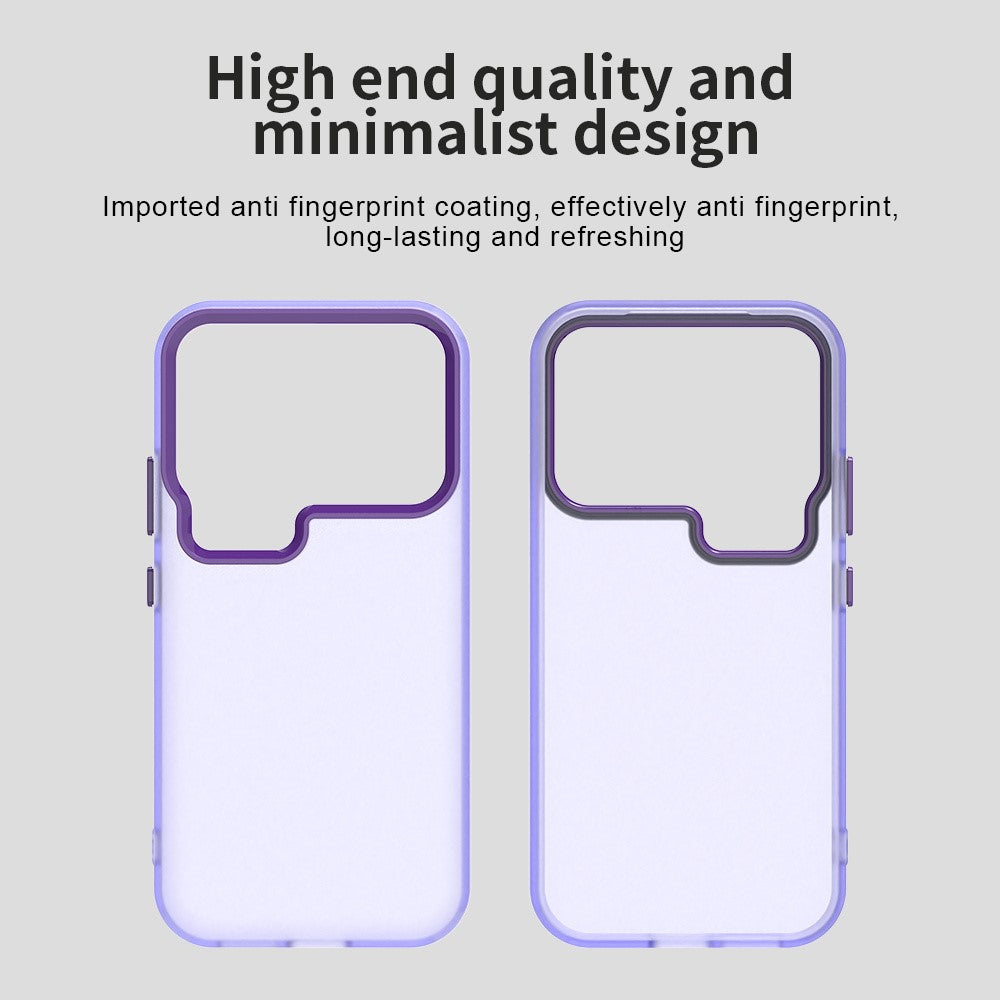 For Xiaomi 17 Pro Max Case PC + TPU + PET Matte Anti-Drop Phone Back Cover - Purple