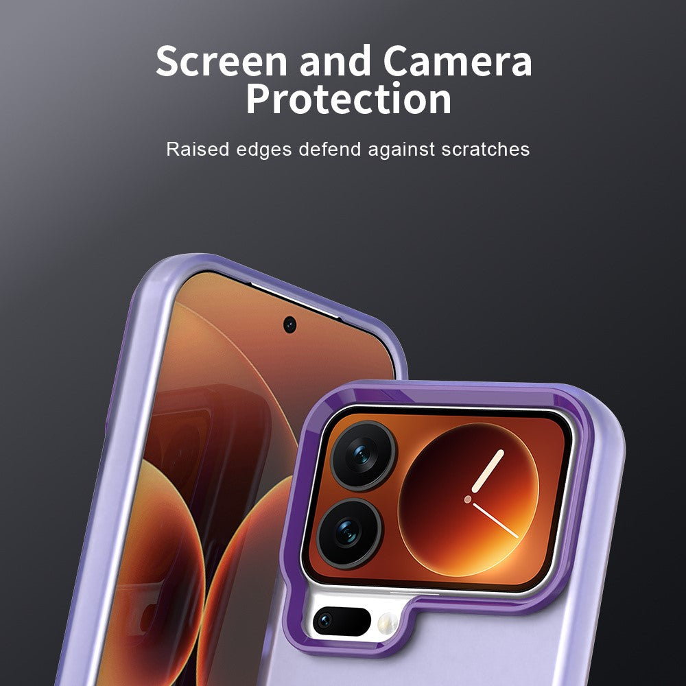 For Xiaomi 17 Pro Max Case PC + TPU + PET Matte Anti-Drop Phone Back Cover - Purple