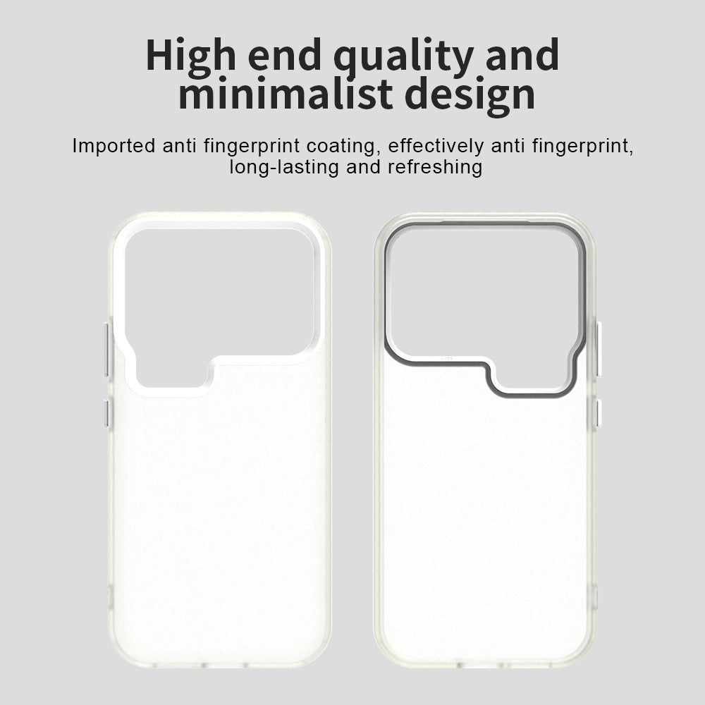 For Xiaomi 17 Pro Max Case PC + TPU + PET Matte Anti-Drop Phone Back Cover - White