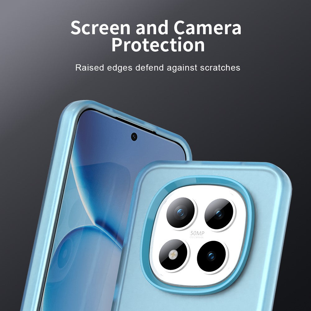 For Xiaomi Redmi Note 15 Pro 5G Case PC + TPU + PET Matte Anti-Drop Phone Back Cover - Blue