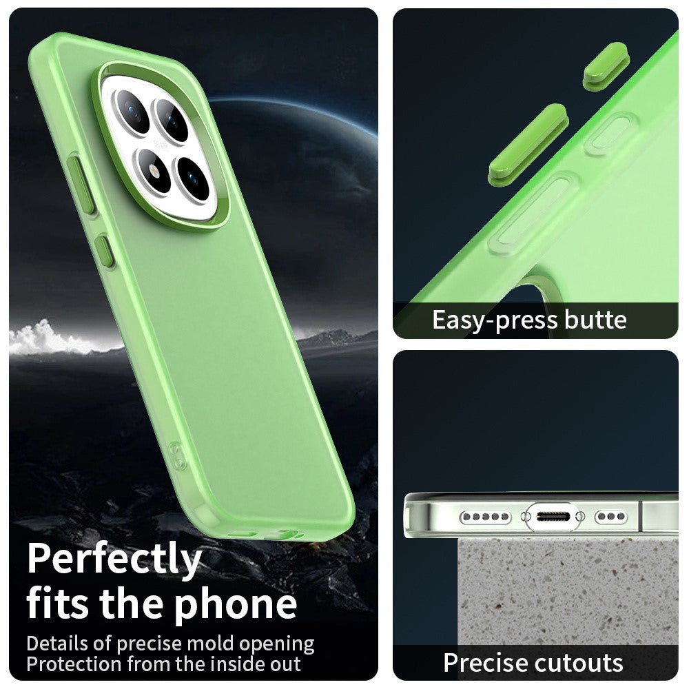 For Xiaomi Redmi Note 15 Pro 5G Case PC + TPU + PET Matte Anti-Drop Phone Back Cover - Green
