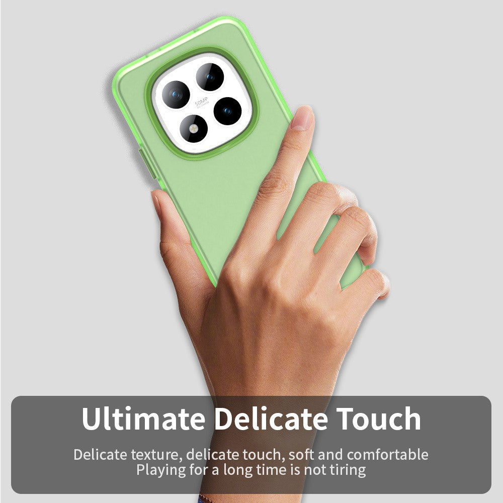 For Xiaomi Redmi Note 15 Pro 5G Case PC + TPU + PET Matte Anti-Drop Phone Back Cover - Green
