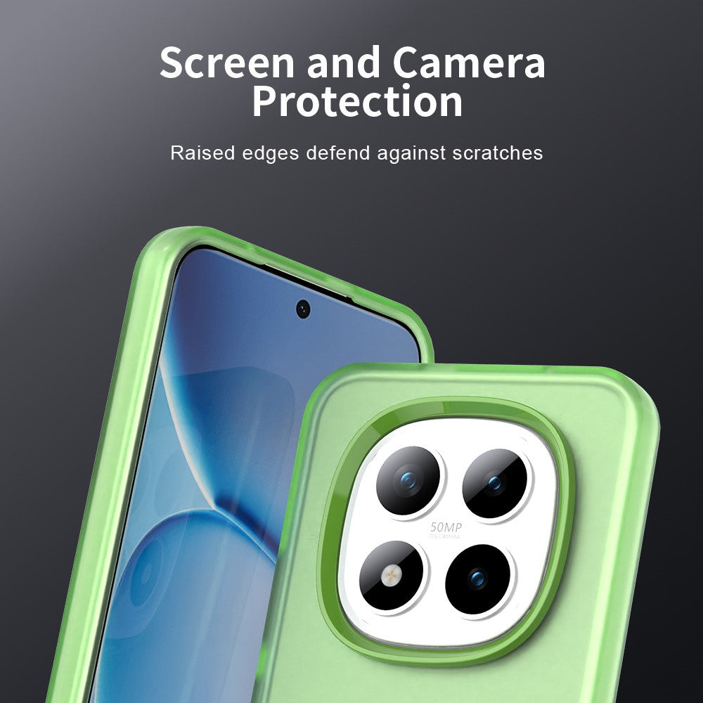 For Xiaomi Redmi Note 15 Pro 5G Case PC + TPU + PET Matte Anti-Drop Phone Back Cover - Green