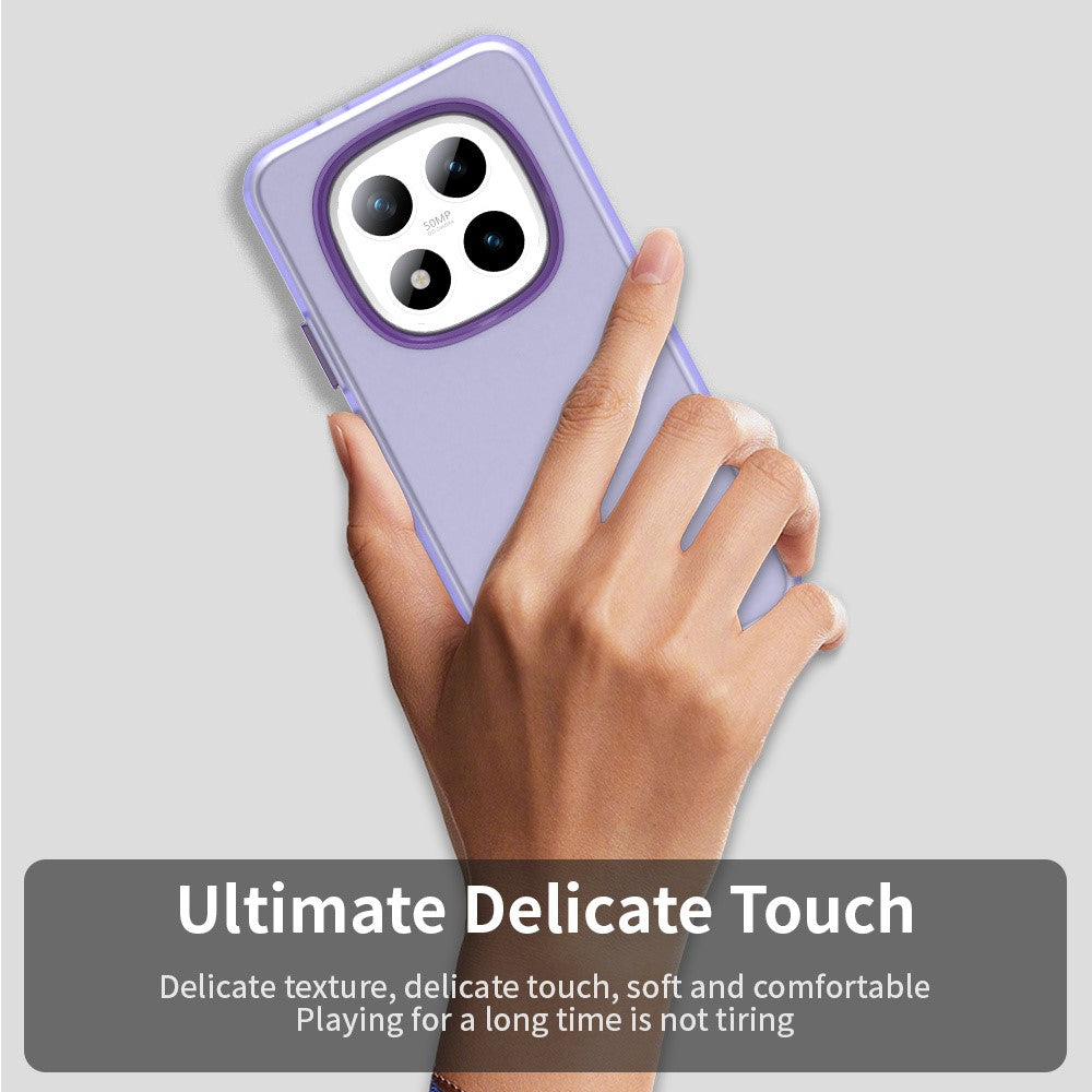 For Xiaomi Redmi Note 15 Pro 5G Case PC + TPU + PET Matte Anti-Drop Phone Back Cover - Purple