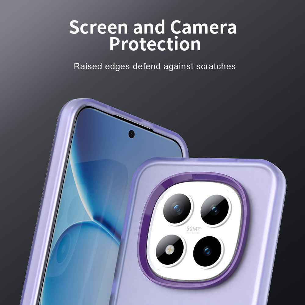 For Xiaomi Redmi Note 15 Pro 5G Case PC + TPU + PET Matte Anti-Drop Phone Back Cover - Purple