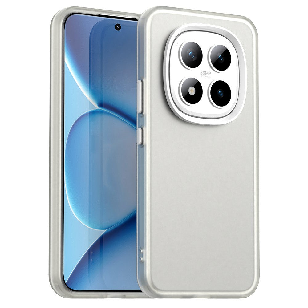 For Xiaomi Redmi Note 15 Pro 5G Case PC + TPU + PET Matte Anti-Drop Phone Back Cover - White