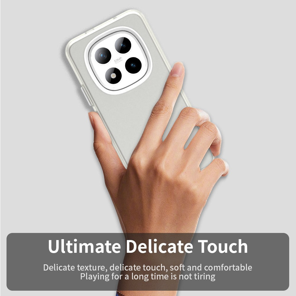 For Xiaomi Redmi Note 15 Pro 5G Case PC + TPU + PET Matte Anti-Drop Phone Back Cover - White