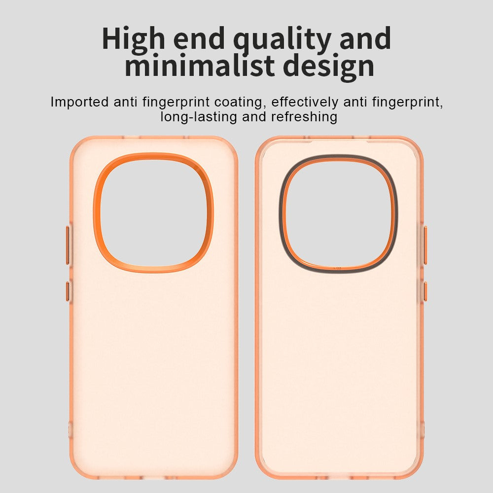 For Xiaomi Redmi Note 15 Pro 5G Case PC + TPU + PET Matte Anti-Drop Phone Back Cover - Orange