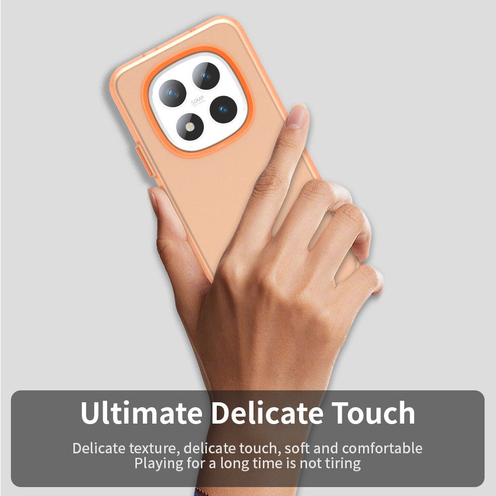 For Xiaomi Redmi Note 15 Pro 5G Case PC + TPU + PET Matte Anti-Drop Phone Back Cover - Orange
