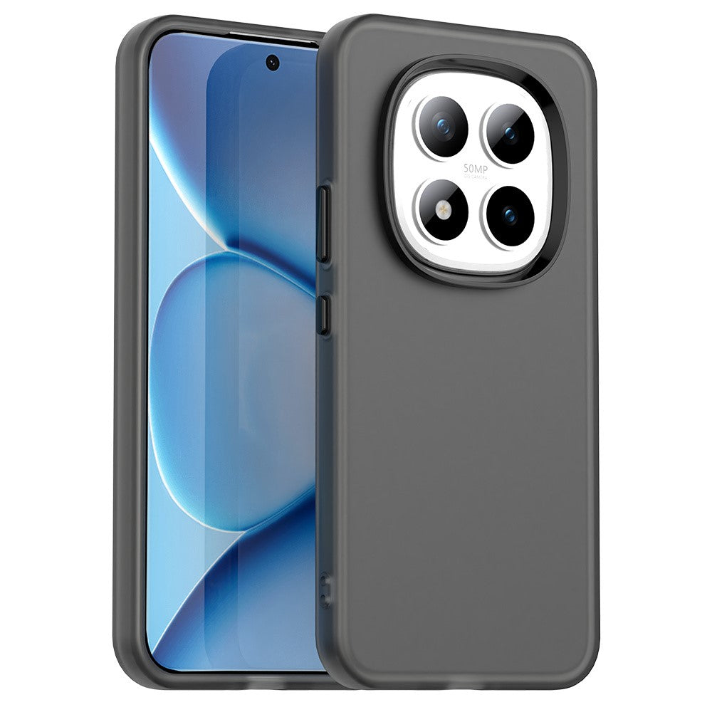 For Xiaomi Redmi Note 15 Pro 5G Case PC + TPU + PET Matte Anti-Drop Phone Back Cover - Black