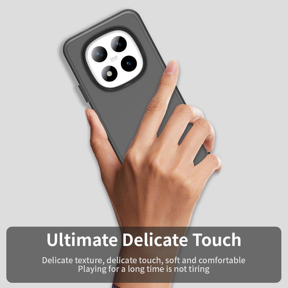 For Xiaomi Redmi Note 15 Pro 5G Case PC + TPU + PET Matte Anti-Drop Phone Back Cover - Black