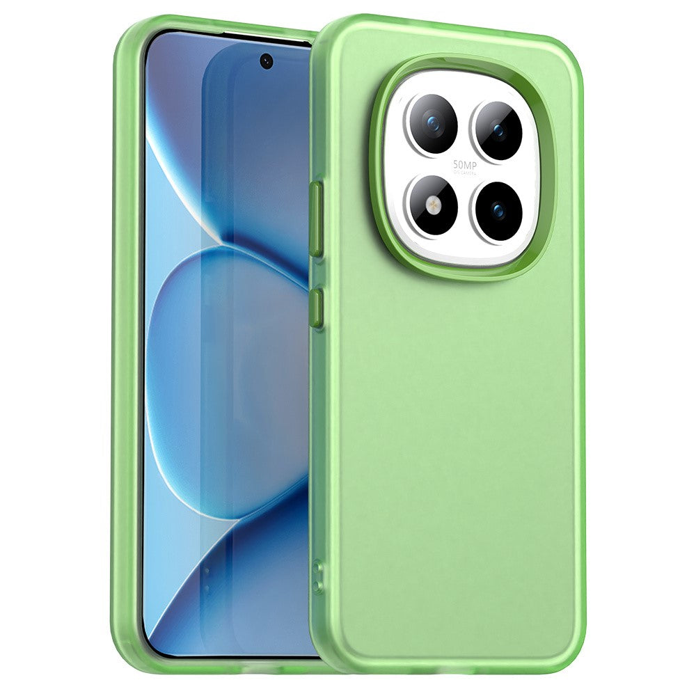 For Xiaomi Poco M8 Pro 5G / Redmi Note 15 Pro+ 5G (Global) Case PC + TPU + PET Matte Anti-Drop Phone Back Cover - Green