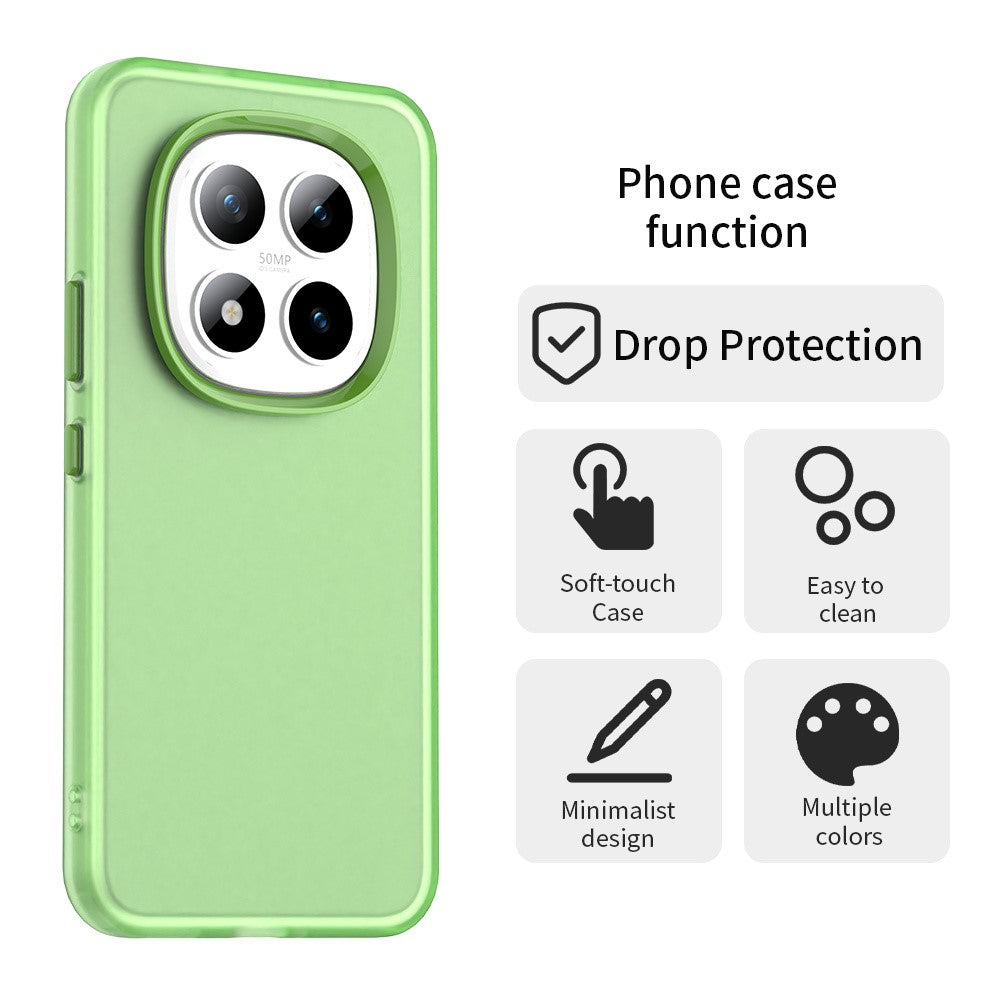 For Xiaomi Poco M8 Pro 5G / Redmi Note 15 Pro+ 5G (Global) Case PC + TPU + PET Matte Anti-Drop Phone Back Cover - Green
