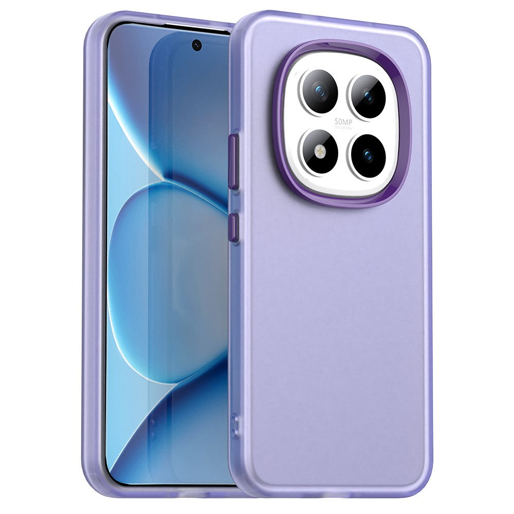 For Xiaomi Poco M8 Pro 5G / Redmi Note 15 Pro+ 5G (Global) Case PC + TPU + PET Matte Anti-Drop Phone Back Cover - Purple