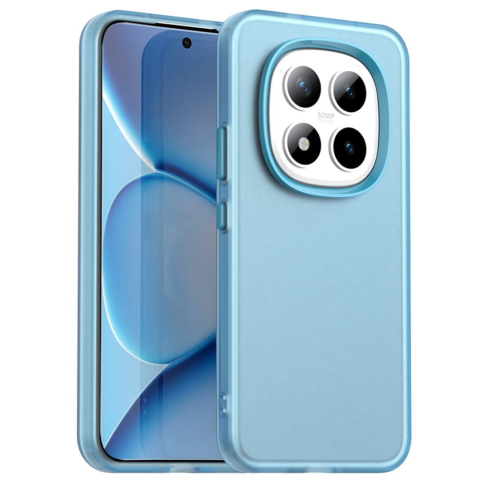 For Xiaomi Poco M8 Pro 5G / Redmi Note 15 Pro+ 5G (Global) Case PC + TPU + PET Matte Anti-Drop Phone Back Cover - Blue