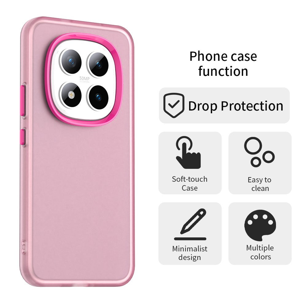 For Xiaomi Poco M8 Pro 5G / Redmi Note 15 Pro+ 5G (Global) Case PC + TPU + PET Matte Anti-Drop Phone Back Cover - Red