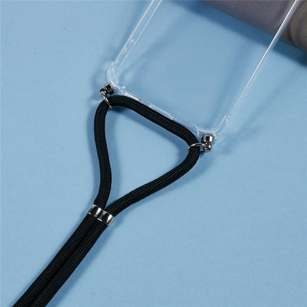 For Samsung Galaxy A57 5G Case Reinforced Corner TPU Clear Phone Cover with Lanyard