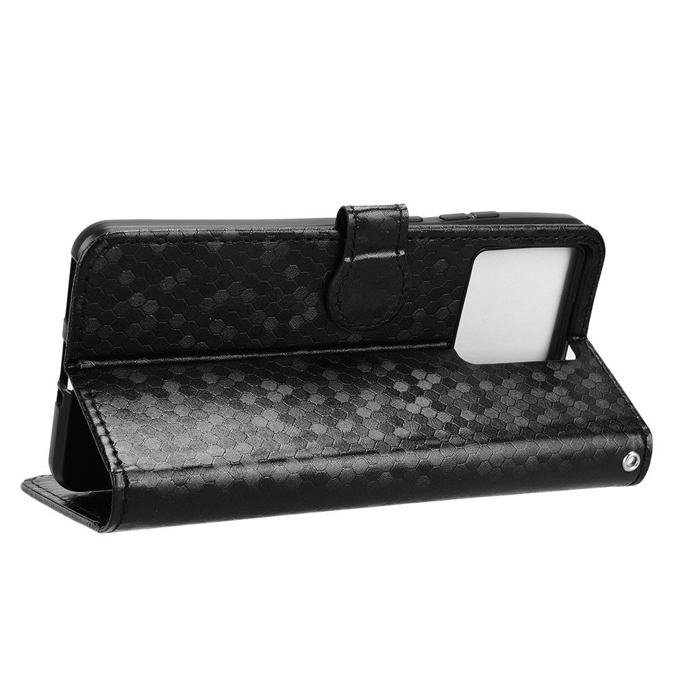 For Motorola Edge 70 5G Wallet Case Dot Pattern Imprint PU Leather Phone Cover with Wrist Strap - Black
