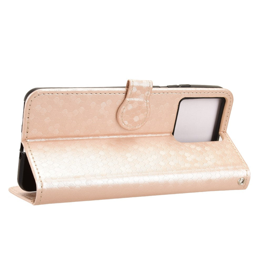 For Motorola Edge 70 5G Wallet Case Dot Pattern Imprint PU Leather Phone Cover with Wrist Strap - Rose Gold