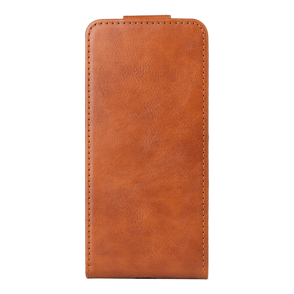 For Motorola Edge 70 5G Stand Case Magnetic Clasp Vertical Flip Leather Phone Cover with Card Holder - Orange