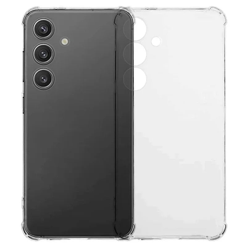 For Samsung Galaxy A57 5G TPU Case WANLONFENG WL3 Series 1.5mm Phone Cover with Tempered Glass Film - Transparent