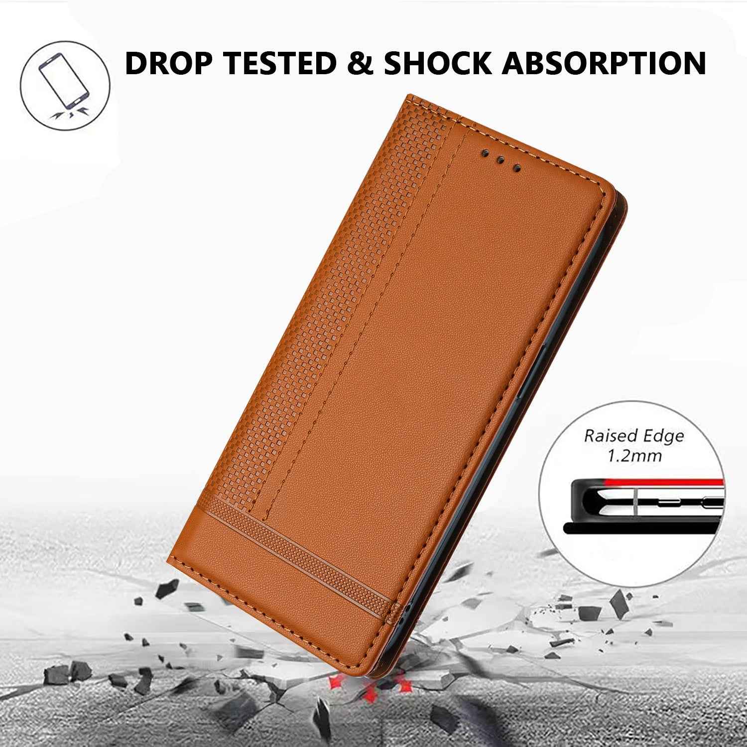 For Xiaomi 17 Pro Case L-Shaped Grid Pattern Leather Stand Phone Cover with Card Slots - Brown