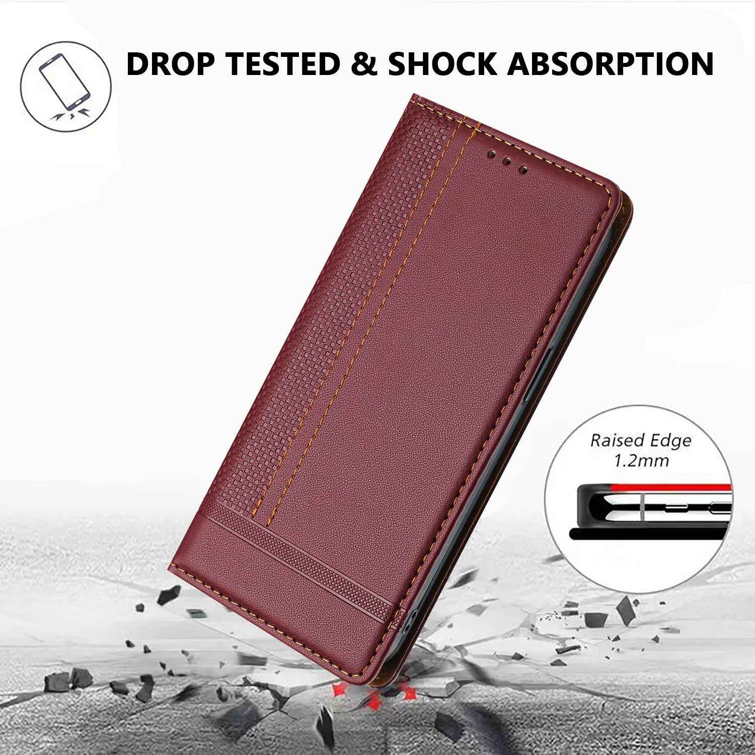 For Xiaomi 17 Pro Case L-Shaped Grid Pattern Leather Stand Phone Cover with Card Slots - Wine Red