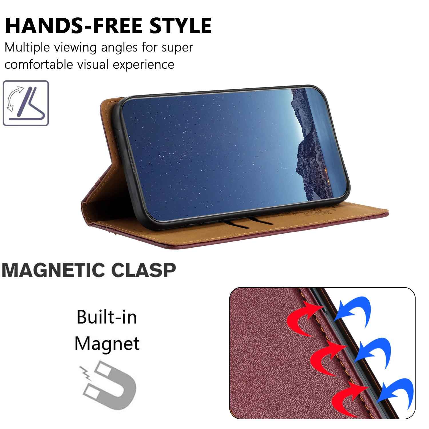 For Xiaomi 17 Pro Case L-Shaped Grid Pattern Leather Stand Phone Cover with Card Slots - Wine Red