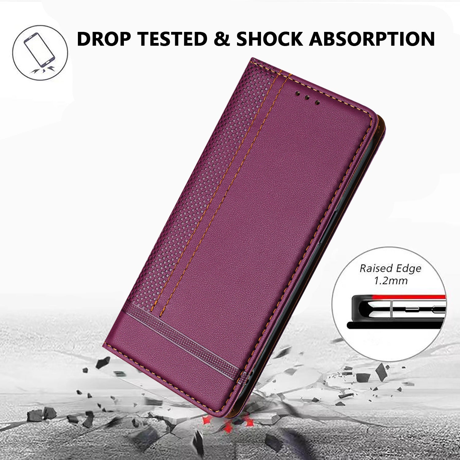 For Xiaomi 17 Pro Max Case L-Shaped Grid Pattern Leather Stand Phone Cover with Card Slots - Purple